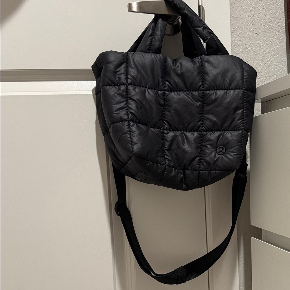 lululemon athletica Black Quilted Tote Bag